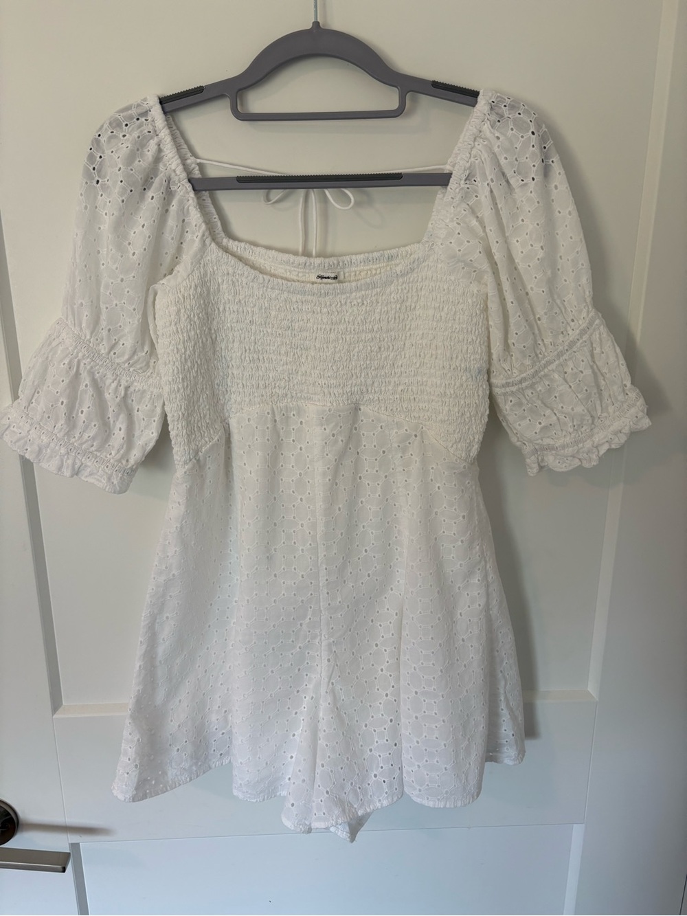 Urban Outfitters Kimchi Blue “Ivy” White Eyelet Romper - Medium - Picture 3 of 12